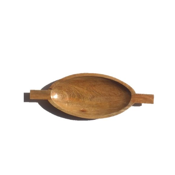 Pier 1 Wood Tray Bowl Catchall - Picture 2 of 10